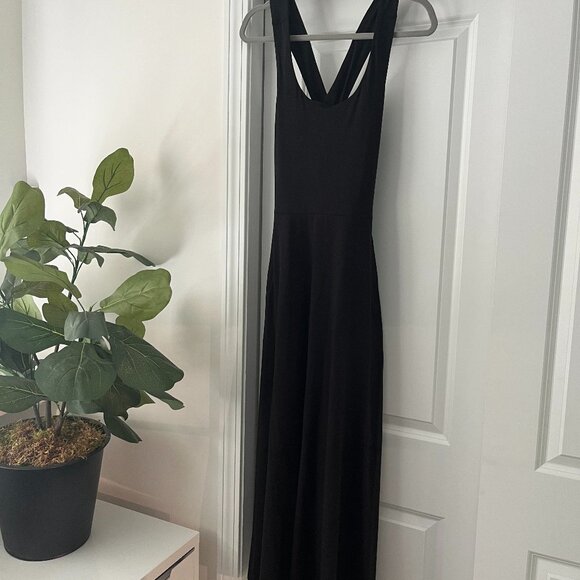 NWOT Pact Fit & Flare Open Back Maxi Dress - Picture 5 of 7